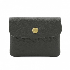 Leather Purse - Dark Grey